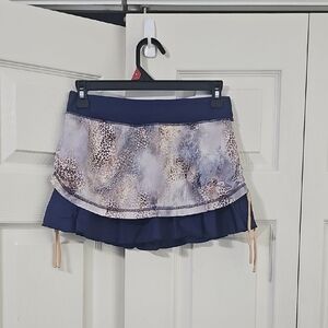 Sofibella Stylish Blue and Cream Women's tennis skort Skirt.  CONT B